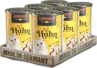 Produktbild von LEONARDO Huhn + extra Filet, 6x400 g - Katzenfutter Nassfutter Katze