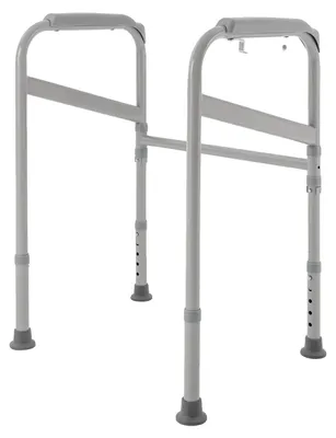 Produktbild von Toilettenstehhilfe, Kohlenstoffstahl, Höhenbereich 65-86 cm, Tragfähigkeit 200 kg, verstellbare Armlehnen, klappbares Design
