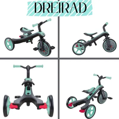 Produktbild von Globber Trike Explorer 4-in-1 Dreirad / Laufrad, Farbe:Mint
