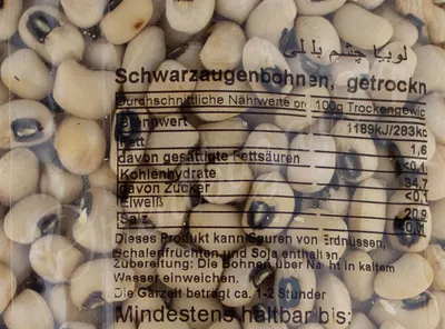 Produktbild von Khanum Khanuma - Schwarzaugenbohnen 800 gr.