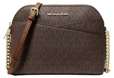 Produktbild von Michael Kors Jet Set Medium Crossbody Leather Handbag (BROWN)