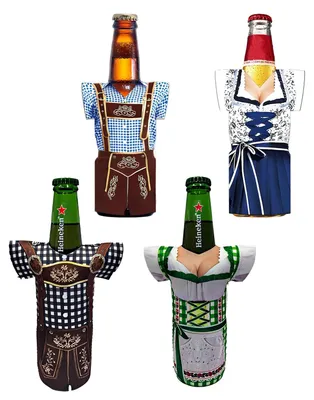 Bierflaschenkühler 4er-Pack, Neopren, für 0,5 l & 33 cl Flaschen