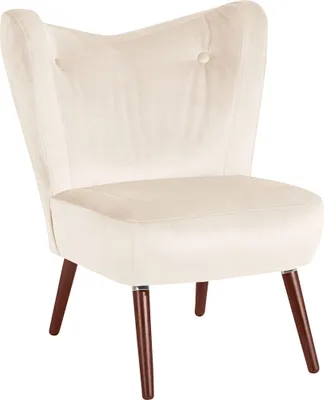 Produktbild von Sessel Kathy Bezug Samtvelours Buche nussbaum dunkel / creme 22621