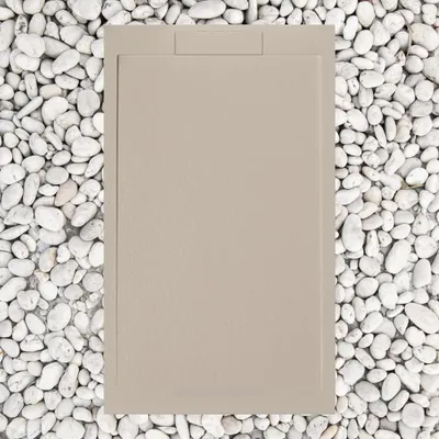 Immagine prodotto di Piatto doccia 115x90 cm moka Linea Vulcano SLIM In resina e polvere di marmo Con sponda laterale IN RESINA DI MARMO - FRASCIO