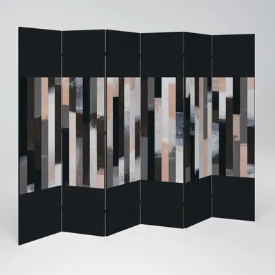 Produktbild von SpaceRebels Paravent Raumteiler - 6-teilig Raumtrenner, Druck 2-Seite - Raumtrenner - Trennwand Wohnung - Room Divider - Spanische Wand Deko Modern Sichtschutz