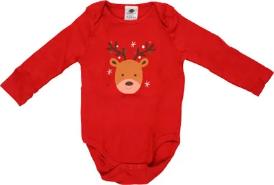 Zdjęcie produktu dla Body dziecięce z długim rękawem CHRISTMAS GIRLS czerwone - różne rozmiary Wielkość: 74 - 80