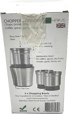 Image de Moulin à café électrique VeoHome - Couteaux à percussion puissants - moudre les grains de café, les épices, les herbes et les noix