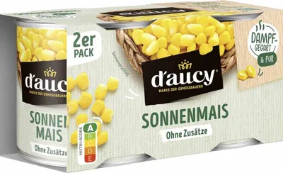 Produktbild von d'aucy Sonnenmais: Dampfgegart & extra knackig (2x150g) – Ohne Zusätze