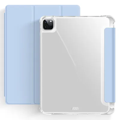 Produktbild von Hülle für iPad 10,9 Zoll(iPad10/Air4/5) mit Hartboden, Silikon-Stifthalter, Smart Sleep, Multi-Winkel-Ständer, Rundumschutz, Blau