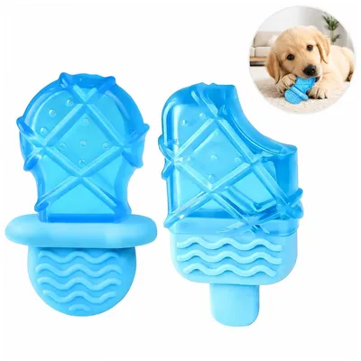Produktbild von Hundespielzeug einfrierbar mit Wasser oder Brühe, robustes TPR Kauspielzeug, gegen Langeweile, Zahnpflege & Sommer Abkühlung