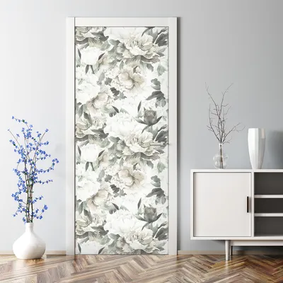 Produktbild von Dekorative Aufkleber Tür Deko selbstklebend Türtato Türposter Vintage Blumenstrauß 77 x 200 cm