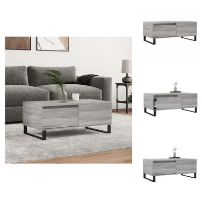 Immagine prodotto di vidaXL Tavolino grigio Sonoma 90x50x36,5 cm in legno - Tavolini da caffè