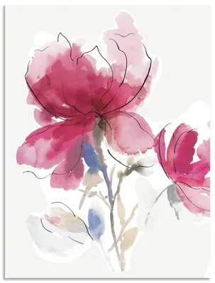 Produktbild von ARTland Wandbild Alu für Innen & Outdoor Rosige Blüte I. Größe: 70x100 cm