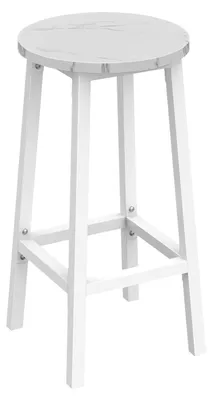 Produktbild von Weißer Barhocker im Loft-Stil mit Marmor