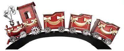 Immagine prodotto di Clayre & Eef decorazione natalizia figura treno 104x18x44 cm metallo rosso