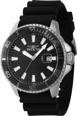 Produktbild von Invicta Pro Diver 46095 Herren armbanduhr - Quarzuhrwerk - Edelstahl mit schwarzen zifferblat - 45mm