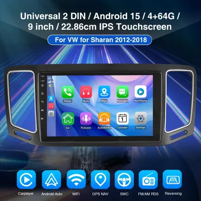 Produktbild von Multimedia-Autoradio – Doppel-DIN – Car-Audio-System – Bluetooth-Radio – Navigationssystem – 4+64 GB
