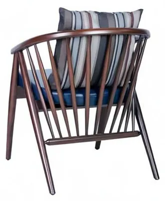 Produktbild von Esszimmer Polsterstuhl Moderne Design Textil Stuhl Mehrfarbig Luxus Möbel Blau