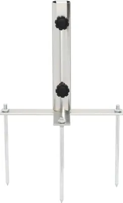 Produktbild von vidaXL Sonnenschirmständer mit Erdspießen für Ø32-38 mm Silbern Stahl