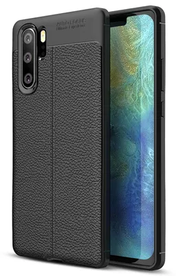 Produktbild von NALIA Leder Look Handyhülle für Huawei P30 Pro, Slim Silikon Handyhülle Case Cover
