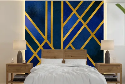 Imagen del producto de Papel pintado decorativo, diseño azul, 220 cm x 220 cm