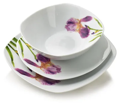 Produktbild von Tafelservice Porzellan AFFEKDESIGN by MONDEX Lea Iris 22/19,5 cm Schüssel 500 ml Weiß 18-teilig (6 Personen)