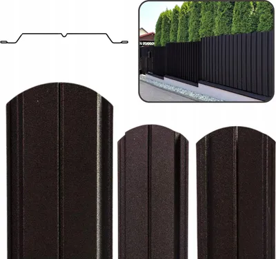 Zdjęcie produktu dla Gaja Sztacheta Metalowa Ogrodzeniowa Ocynkowana Dwustronna Czarny Mat 120cm