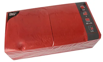 Zdjęcie produktu dla Papstar 82566, Czerwony, Bibułka, Monochromatyczny, 46,5 g/m², 400 mm, 400 mm
