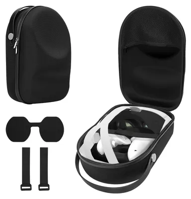 Imagen del producto de Funda de almacenamiento para dispositivos de realidad virtual: resistente a golpes y arañazos, compatible con Meta Quest 3, color