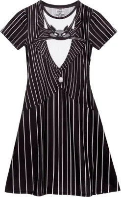 Produktbild von Nightmare Before Christmas - Kleid für Damen NS5603 (L) (Schwarz/Weiß)