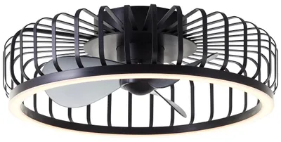 Produktbild von Brilliant G80920/06 Capo LED Deckenleuchte Ventilator 48 cm schwarz Metall/Kunststoff schwarz LED integriert