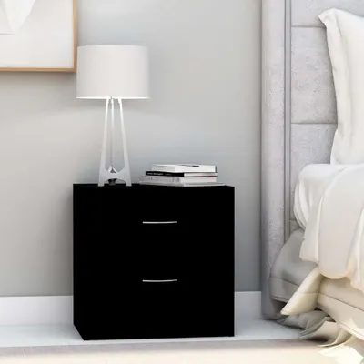 Obrázek produktu pro vidaXL Noční stolky 2 ks Černá 40x30x40 cm Dřevěný materiál