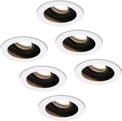 Produktbild von hoftronic LED Einbaustrahler 6x 4W GU10 345lm 4000K Weiß IP20 schwenkbar