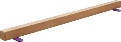 Produktbild von 8-Fuß-Schwebebalken für Kinder, 158,7 kg stabiler Stützbalken für Gymnastik mit rutschfesten Holzmattierungen, Gymnastik-Trainingsgerät mit Holzkern und rutschfester Unterseite für zu Hause und das Fitnessstudio, gelb
