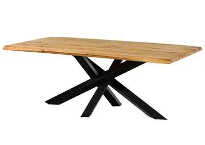 Immagine prodotto di MASSIVMOEBEL24 | tavolo da pranzo in legno di Quercia Selvatica 200x100x77 marrone  SEATTLE #02