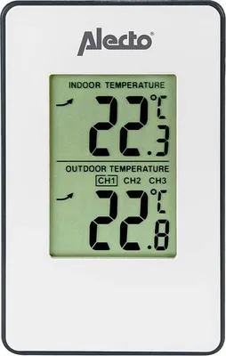 Obrázek produktu pro Alecto WS-1050, Bílá, Vnitřní teploměr, Venkovní teploměr, Teploměr, F, °C, LCD, 6,1 cm (2.4")