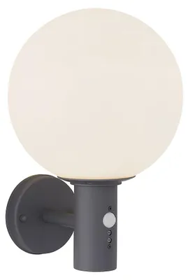Produktbild von LED Wandleuchte, Bewegungssensor, Glas Alu, Anthrazit, IP44