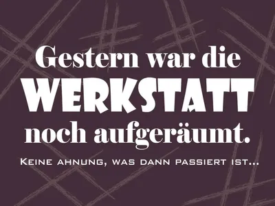 Produktbild von vianmo Holzschild 30x40 cm Gestern war Werkstatt aufgeräumt