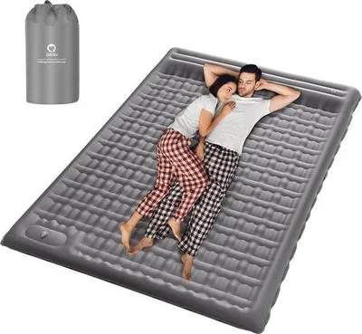 Zdjęcie produktu dla Samopompujący materac kempingowy, grubość 12 cm, lepsze podparcie, wodoodporny, ultralekki, materac dmuchany do użytku na świeżym powietrzu, idealny na wędrówki