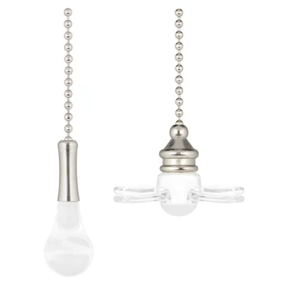 Produktbild von Deckenventilator Zugketten Set für Ventilator und Licht aus Klarglas