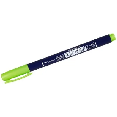 Produktbild von Tombow Kalligraphie-Stift Fudenosuke Härtegrad 1 neongrün