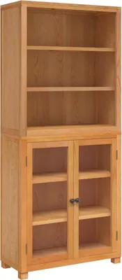 Image de Ensemble de meubles de rangement vidaXL avec étagère (2 pièces), couleur naturelle, 80 x 35 x 185 cm