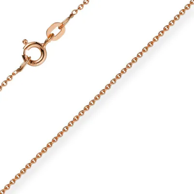 Produktbild von 1,1mm Rund-Ankerkette 750 Gold Rotgold Kette Collier Halskette, 42cm