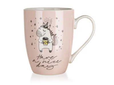 Produktbild von Becher, Keramikbecher Unicorn Rosa Einhorn 340 ml