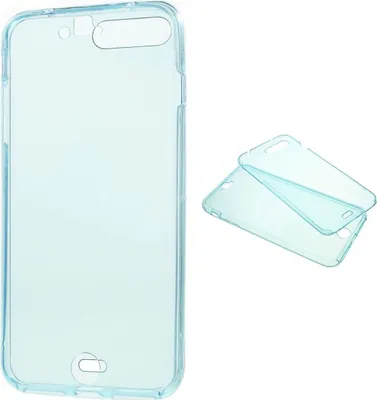 Produktbild von Crystal Case Hülle für Apple iPhone 8 Plus Blau Rahmen Full Body