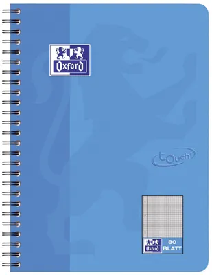 Obrázok produktu pre Oxford 400086488 Collegeblock Touch - B5, šachovnicový, 80 listov, 90 g/m2, morská modrá
