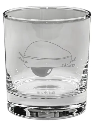 Produktbild von Mr. & Mrs. Panda Whiskyglas Avocado Yoga - Transparent - Geschenk, Tumbler, Whisky, Rocks Glas, Sport, Old Fashioned, Bauch, Haha, Humor, Hilfe