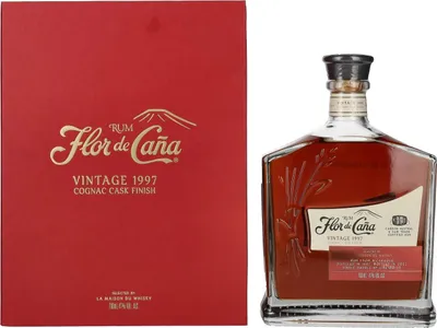 Produktbild von Flor de Caña Rum Cognac Cask Finish Vintage 1997 47% Vol. 0,7l in Geschenkbox