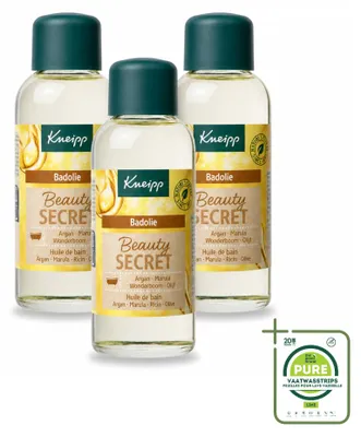 Zdjęcie produktu dla 3 sztuki oleju do kąpieli Kneipp Beauty Secret - dla wszystkich rodzajów skóry - 100 ml - opakowanie zbiorcze