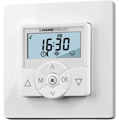 Zdjęcie produktu dla HOMEPILOT inteligentny wyłącznik czasowy rolet programowalny wyświetlacz funkcja astro Alexa przez bramkę, biały